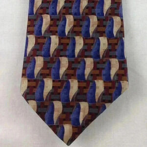 Robert Talbott Blue Multi-Color Silk Tie 57" x 4"